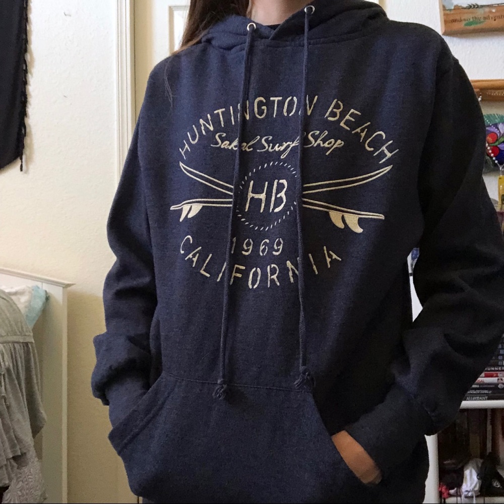 Huntington Beach Navy Blue Hoodie